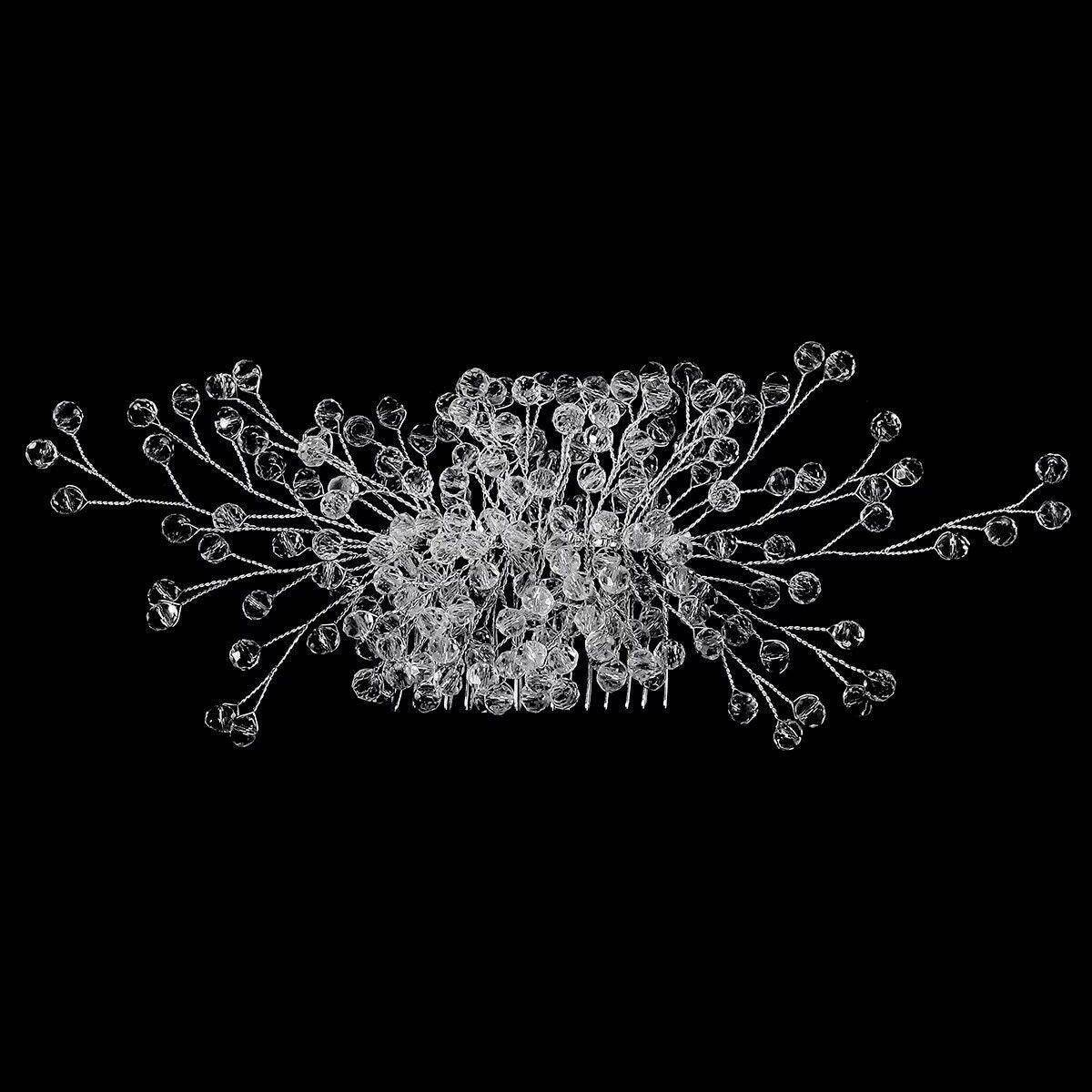 Bridal headwear Handmade crystal hair comb Wedding dress updo accessories Luxury and beautiful hair comb 756137741353 - COCOMELODY